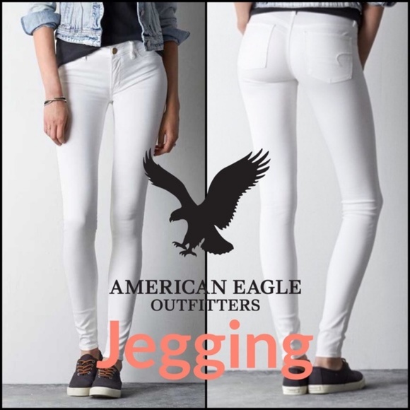 white jeggings american eagle